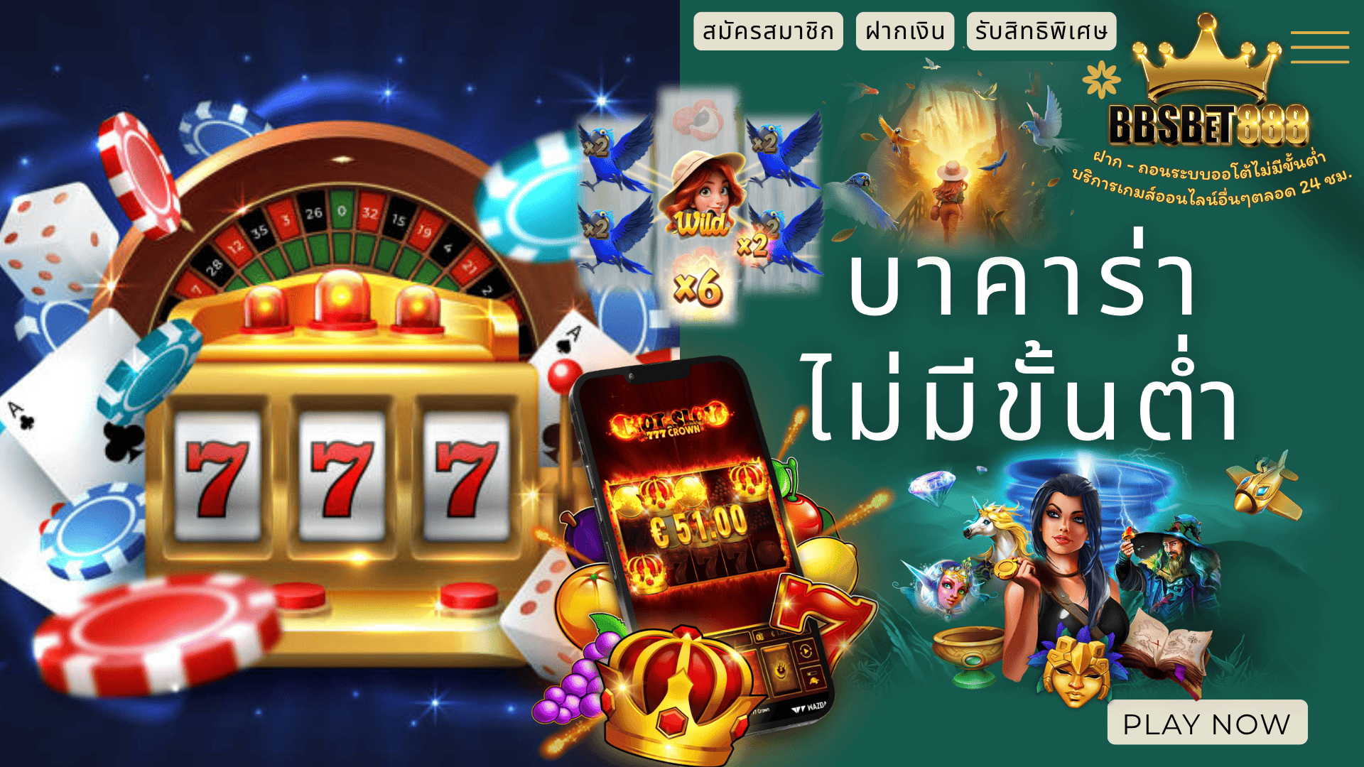 บาคาร่าไม่มีขั้นต่ำ